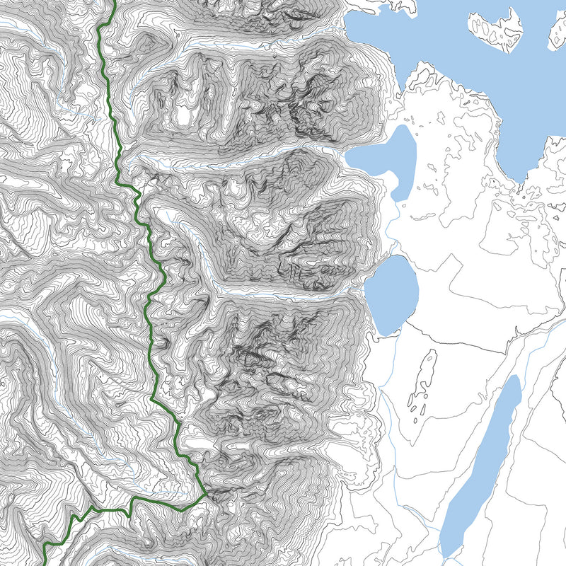 Teton Range Map - Muir Way - Range Series
