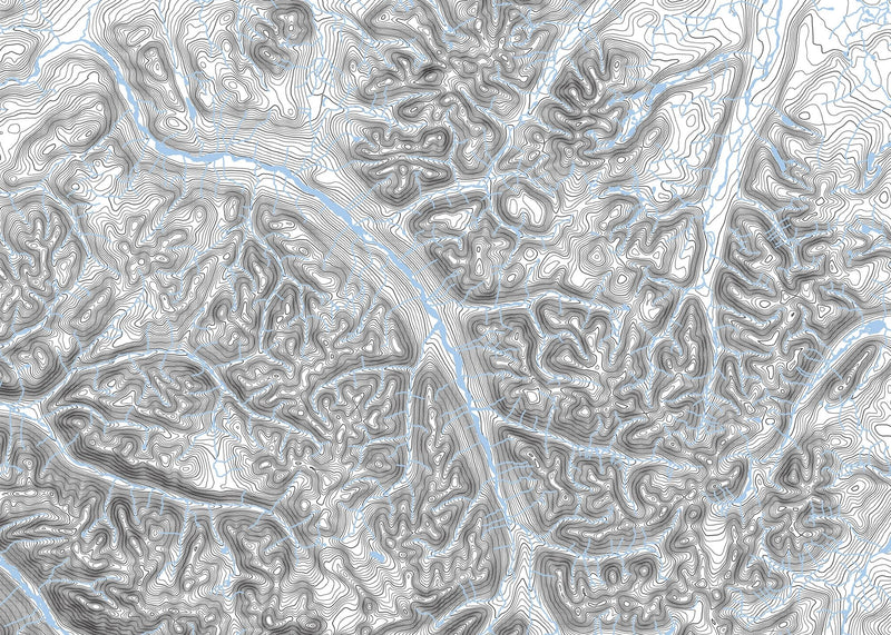 Talkeetna Mountain Range, AK Map - Muir Way - Range Series