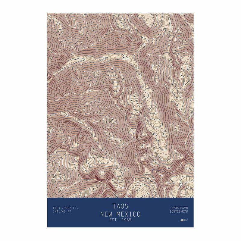 Taos, New Mexico - Muir Way - TOPO Series
