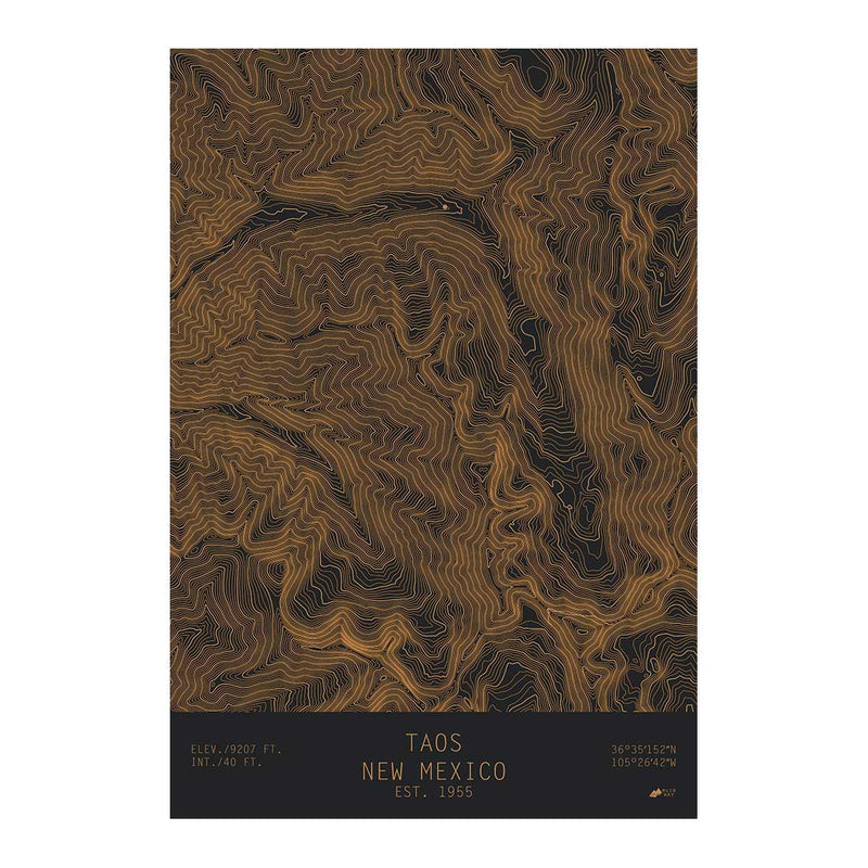 Taos, New Mexico - Muir Way - TOPO Series