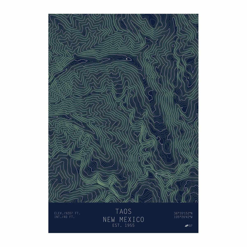 Taos, New Mexico - Muir Way - TOPO Series