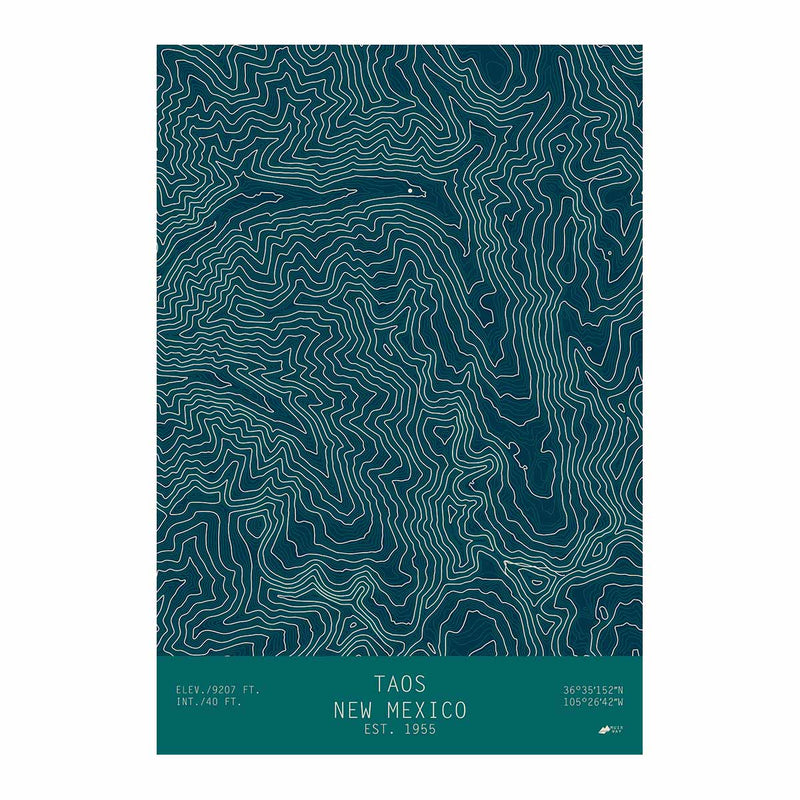 Taos, New Mexico - Muir Way - TOPO Series