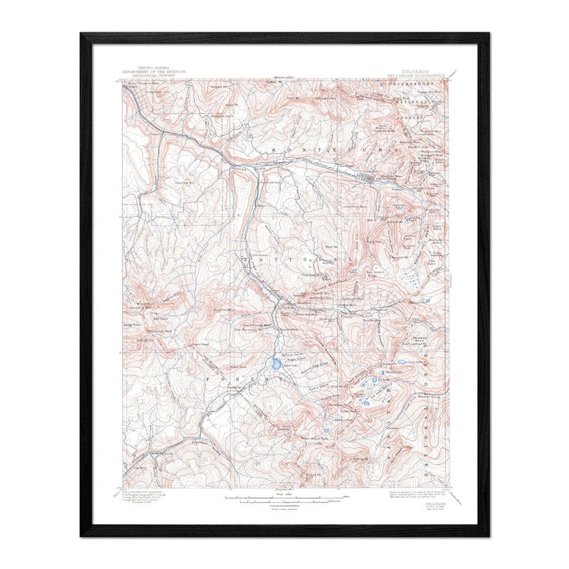 Telluride, CO 1922 USGS Map - Muir Way - Vintage Map