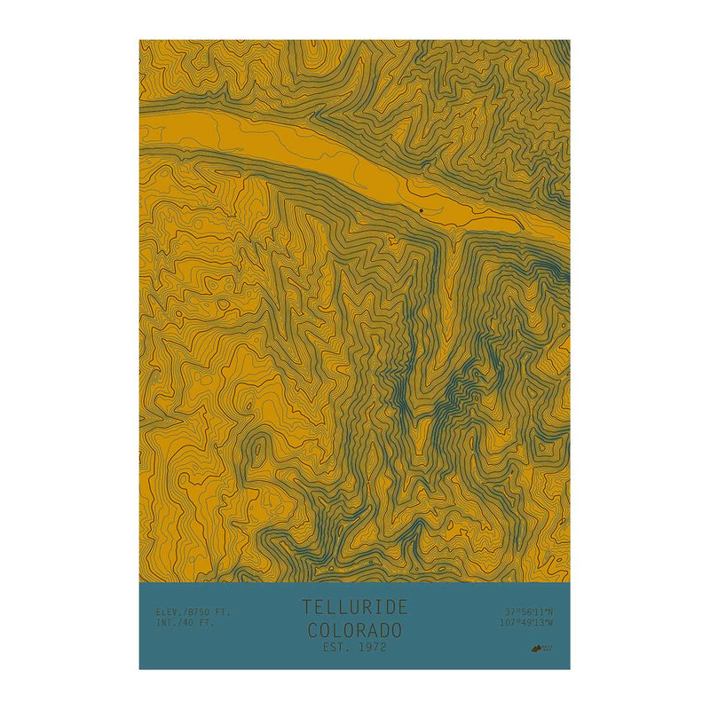 Telluride, Colorado - Muir Way - TOPO Series