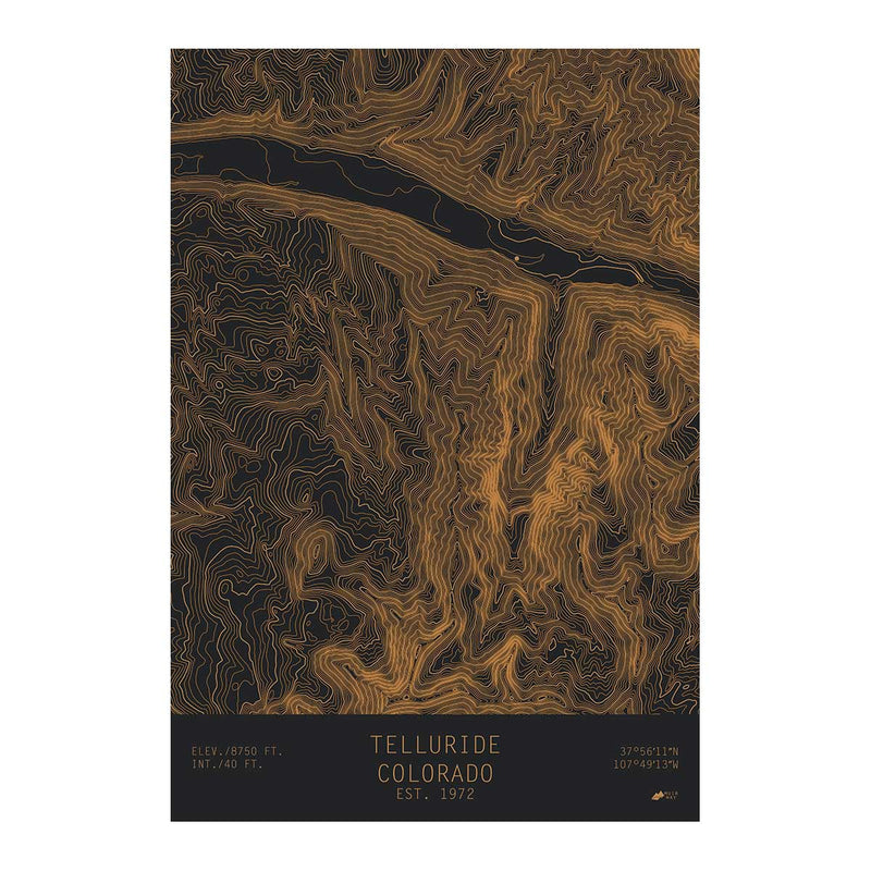 Telluride, Colorado - Muir Way - TOPO Series