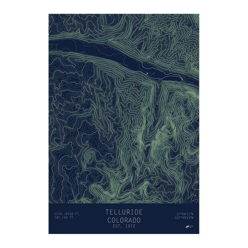Telluride, Colorado - Muir Way - TOPO Series
