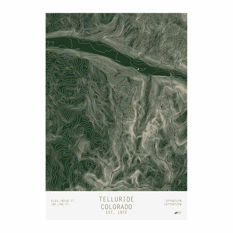 Telluride, Colorado - Muir Way - TOPO Series