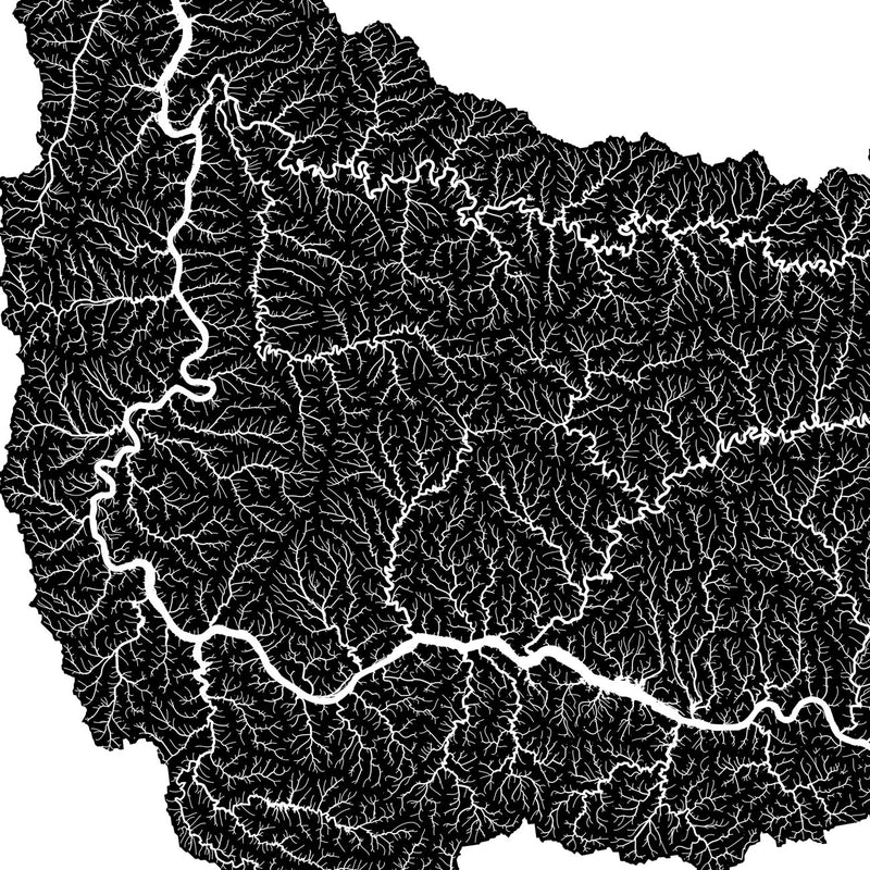 Tennessee Regional Hydrological Map - Muir Way - Hydrology