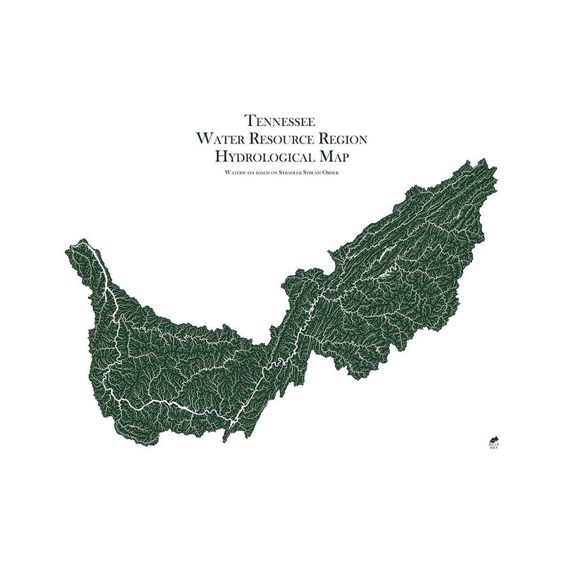 Tennessee Regional Hydrological Map - Muir Way - Hydrology