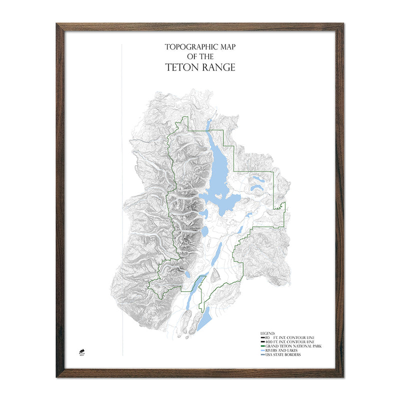 Teton Range Map-Range Series - Muir Way