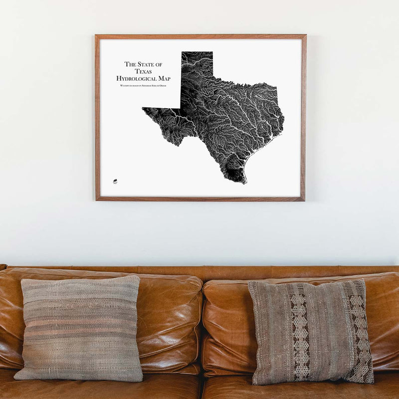 Texas Hydrological Map - Muir Way - Hydrology