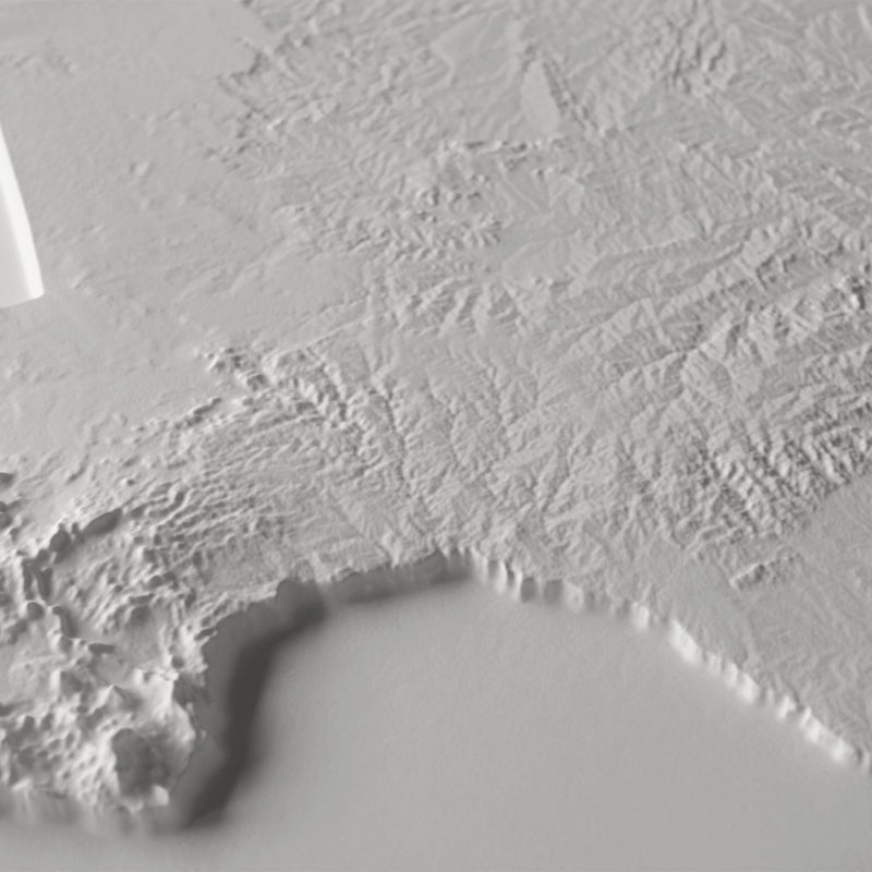 Texas 3D Raised Relief Map - Muir Way - 3D