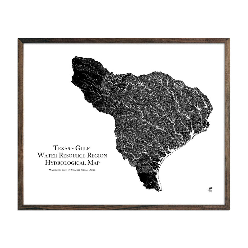 Texas - Gulf Regional Hydrological Map - Muir Way - Hydrology