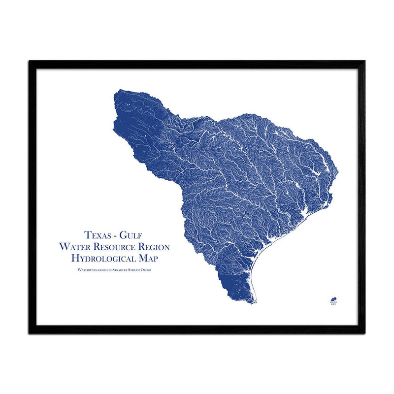 Texas - Gulf Regional Hydrological Map - Muir Way - Hydrology