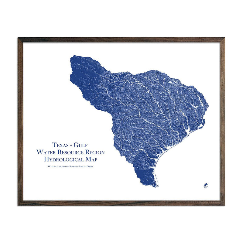 Texas - Gulf Regional Hydrological Map - Muir Way - Hydrology
