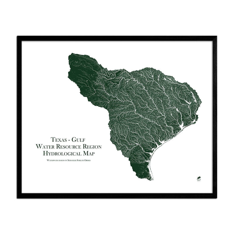 Texas - Gulf Regional Hydrological Map - Muir Way - Hydrology