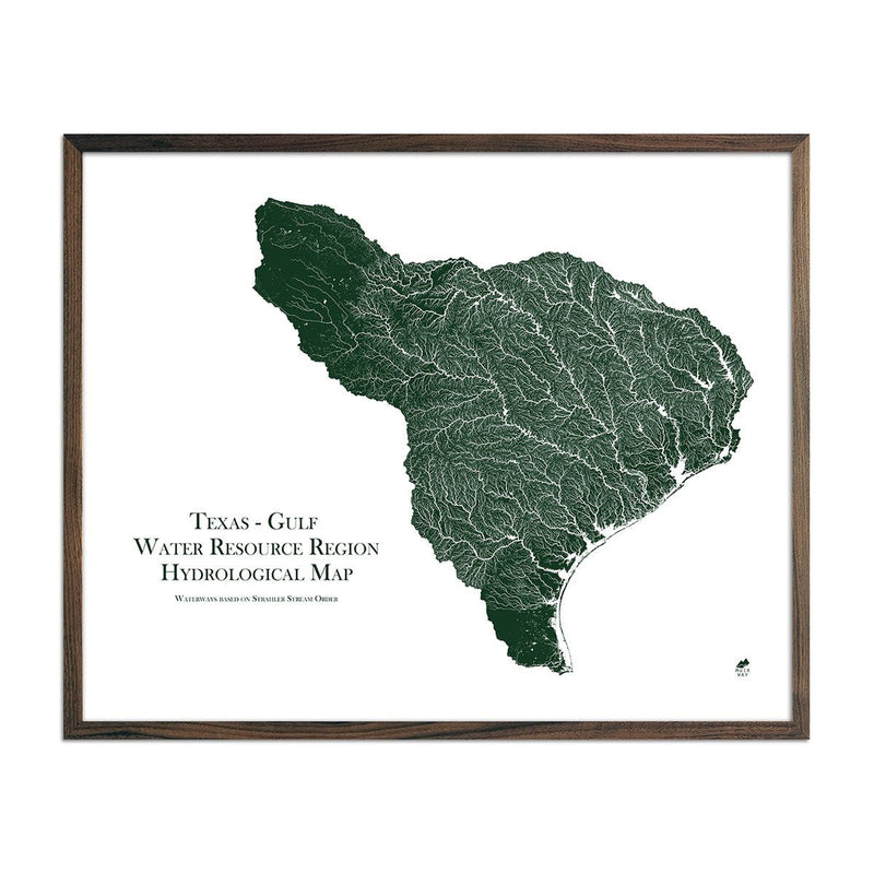 Texas - Gulf Regional Hydrological Map - Muir Way - Hydrology