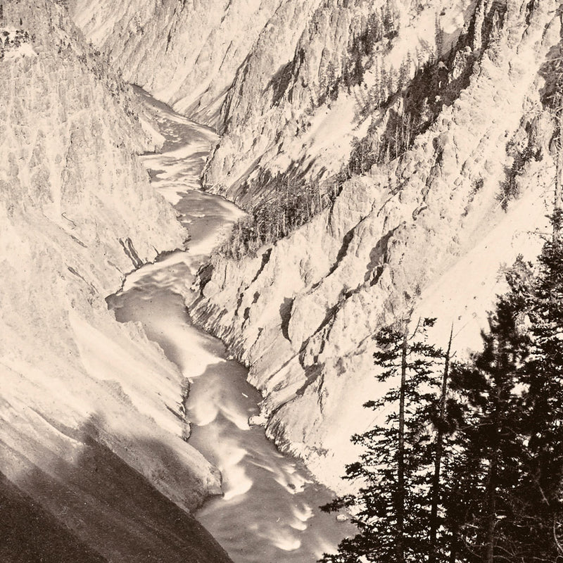 The Grand Canyon, from the Falls, Yellowstone 1873 - Muir Way - Photograph