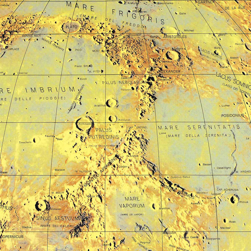 The Moon 1988 - Muir Way - Vintage Map