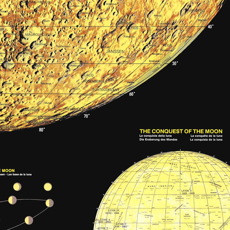 The Moon 1988 - Muir Way - Vintage Map