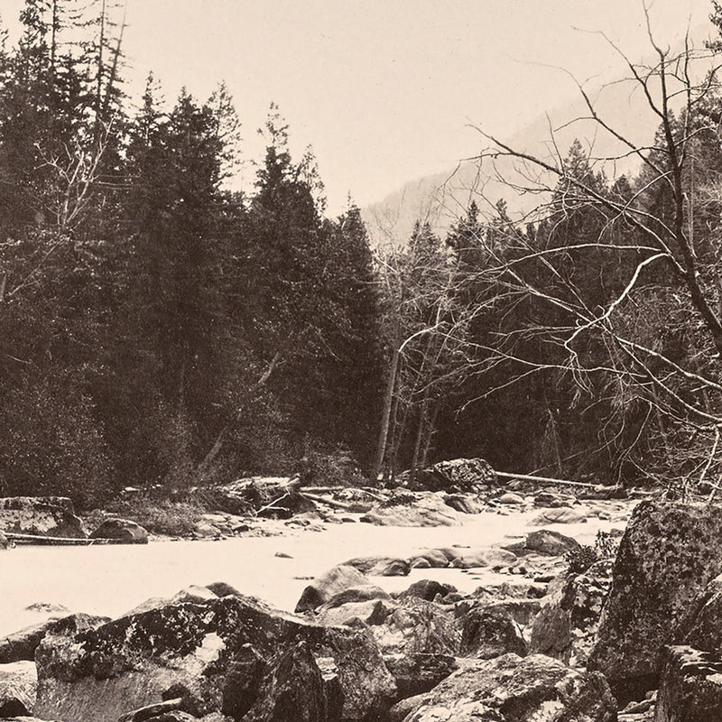 The Trail over the Rocks, Gallatin Canyon, Yellowstone 1873 - Muir Way - Photograph
