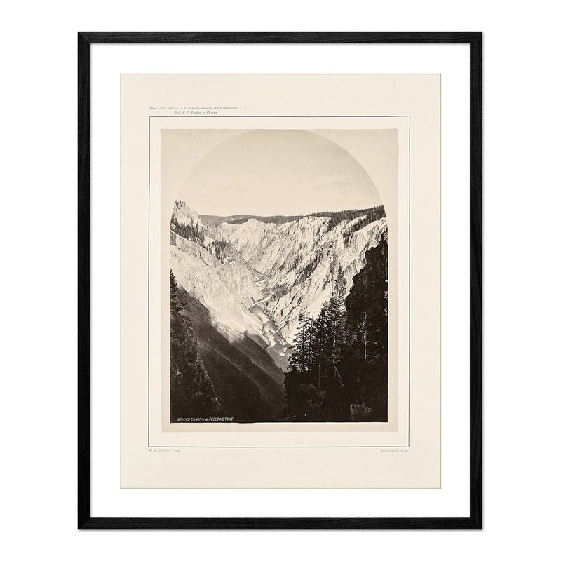 The Grand Canyon, from the Falls, Yellowstone 1873 - Muir Way - Photograph