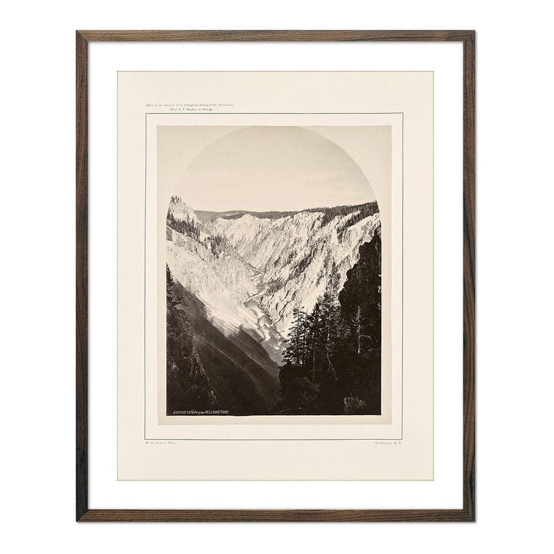 The Grand Canyon, from the Falls, Yellowstone 1873 - Muir Way - Photograph