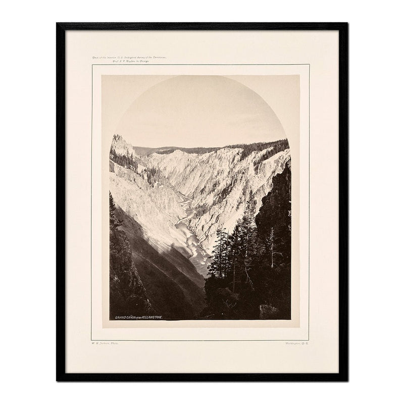 The Grand Canyon, from the Falls, Yellowstone 1873 - Muir Way - Photograph