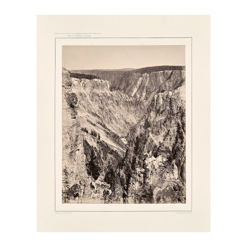 The Grand Canyon, One Mile Below the Falls, Yellowstone 1873 - Muir Way - Photograph