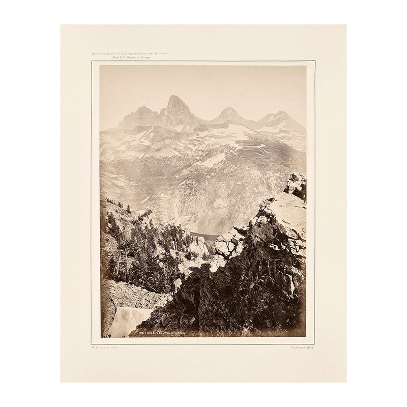 The Three Tetons, Mt. Hayden, Yellowstone 1873 - Muir Way - Photograph