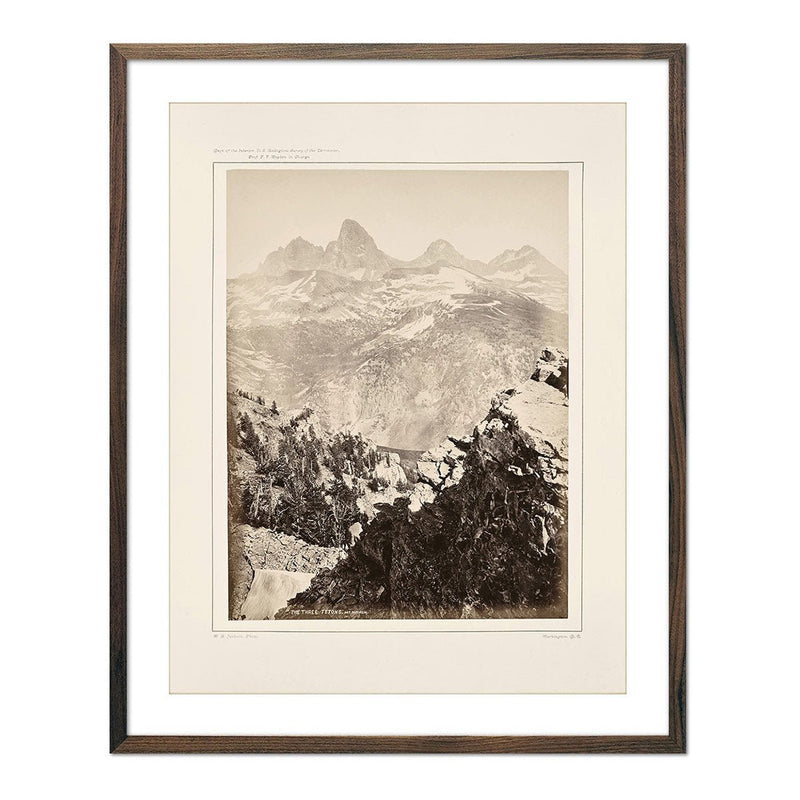The Three Tetons, Mt. Hayden, Yellowstone 1873 - Muir Way - Photograph