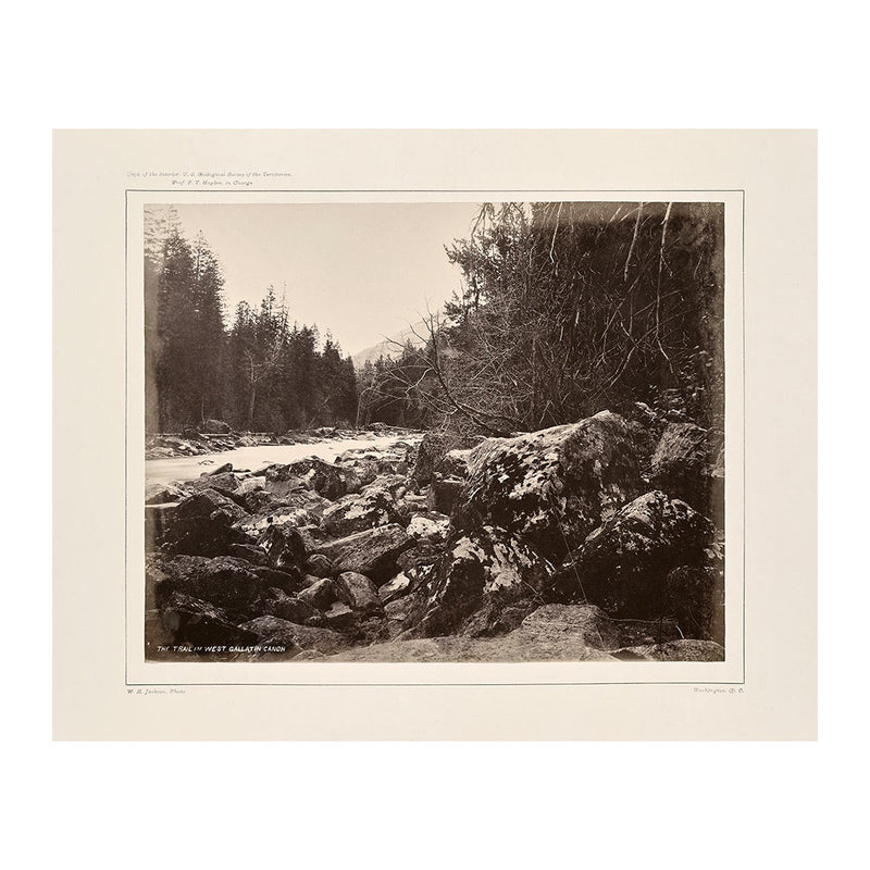 The Trail over the Rocks, Gallatin Canyon, Yellowstone 1873 - Muir Way - Photograph
