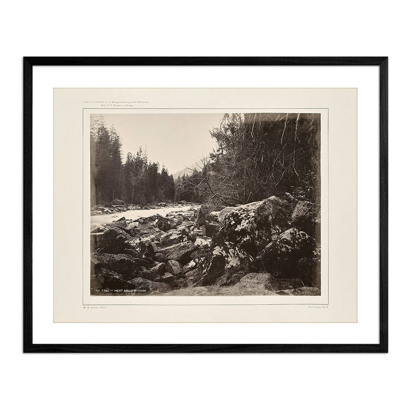The Trail over the Rocks, Gallatin Canyon, Yellowstone 1873 - Muir Way - Photograph