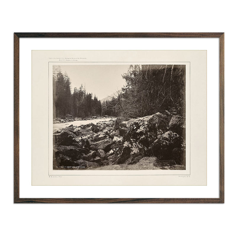 The Trail over the Rocks, Gallatin Canyon, Yellowstone 1873 - Muir Way - Photograph