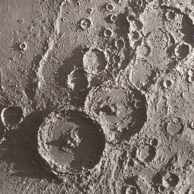 1874 Theophilus, Cyrillus, and Catharina Lunar Craters Print - Muir Way - Astronomy