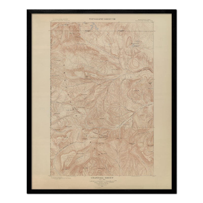 Crandall 1904 Yellowstone Topographic Map