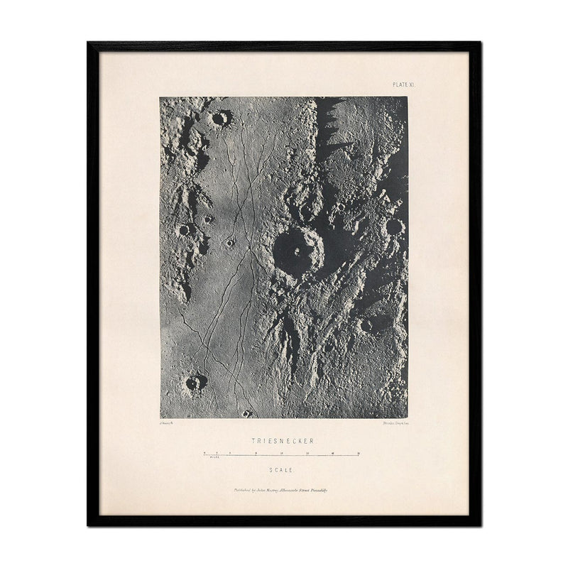 1874 Triesnecker Moon Crater Print - Muir Way - Astronomy