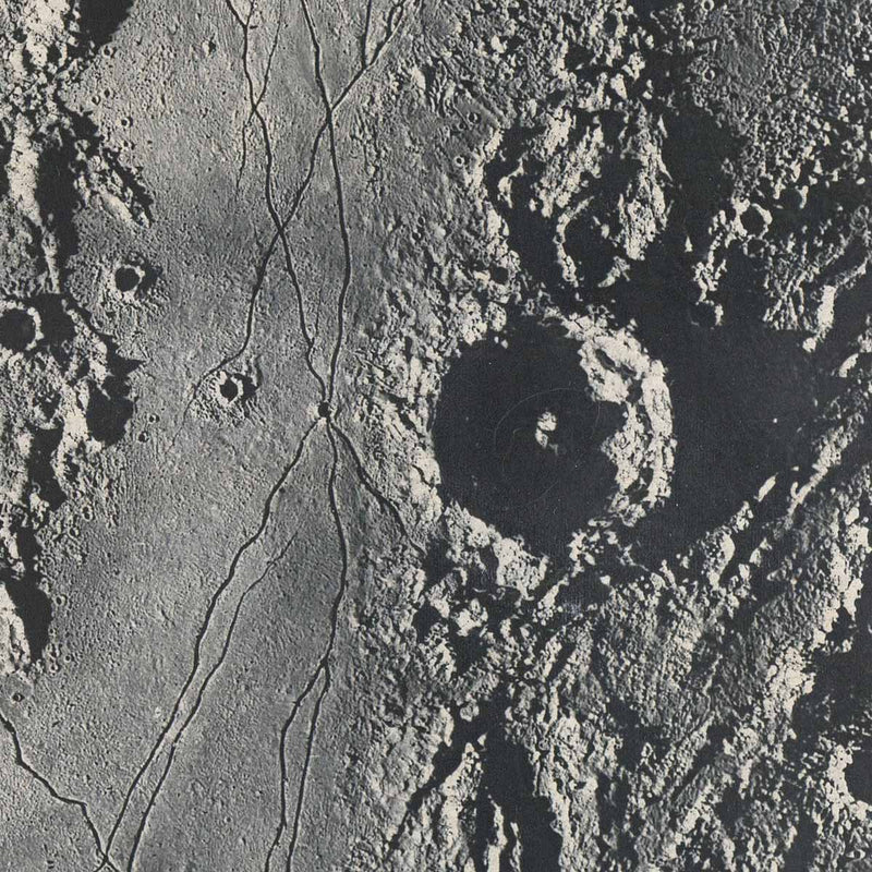 1874 Triesnecker Moon Crater Print - Muir Way - Astronomy