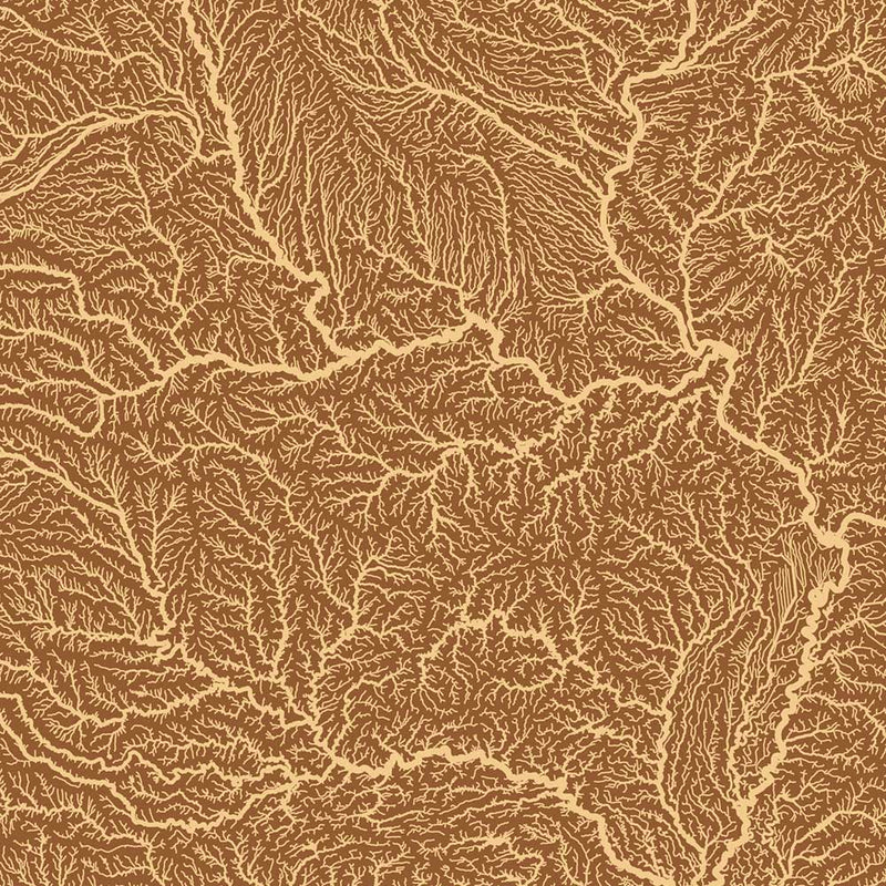 USA Hydrological Map – Desert Tan - Muir Way - 