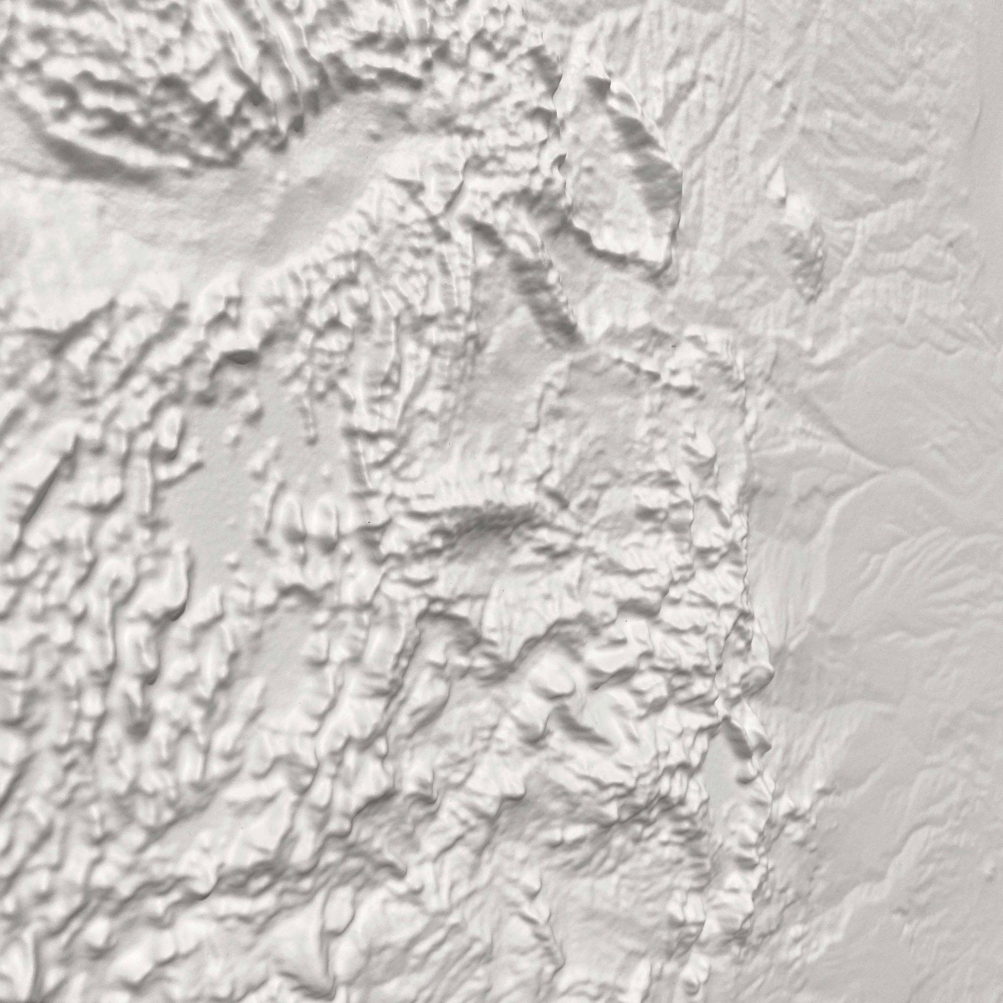 USA 3D Raised Relief Map - Muir Way - 3D