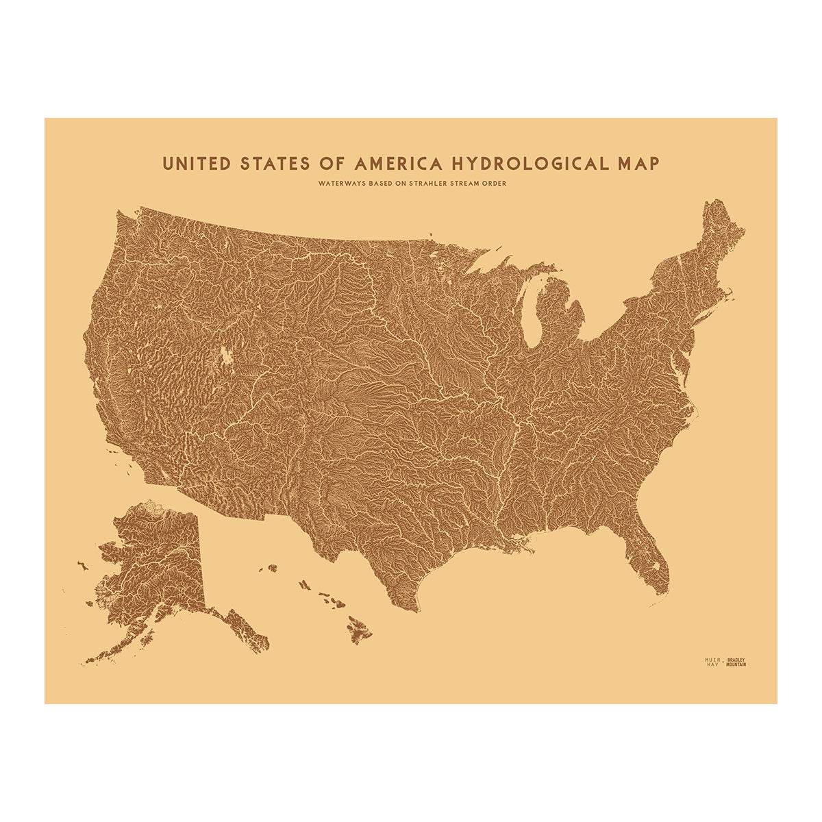 USA Hydrological Map Bradley