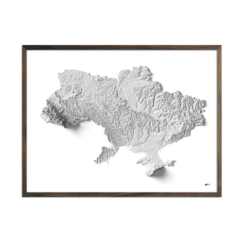 Ukraine Elevation Map - Muir Way - 