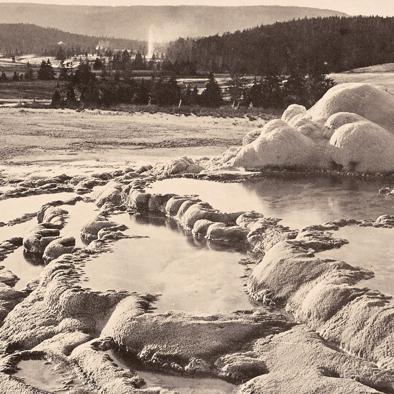 Upper Firehole Basin, from the Crater of Old Faithful, Yellowstone 1873 - Muir Way - Photograph