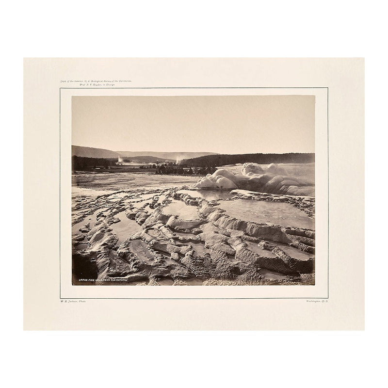 Upper Firehole Basin, from the Crater of Old Faithful, Yellowstone 1873 - Muir Way - Photograph