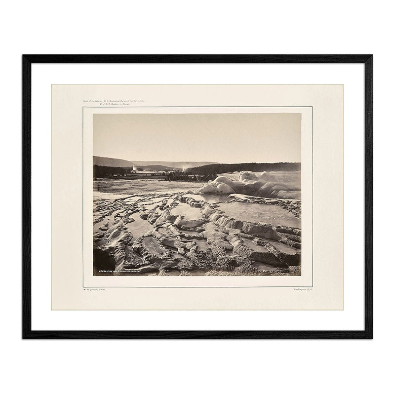 Upper Firehole Basin, from the Crater of Old Faithful, Yellowstone 1873 - Muir Way - Photograph