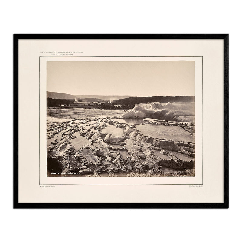 Upper Firehole Basin, from the Crater of Old Faithful, Yellowstone 1873 - Muir Way - Photograph