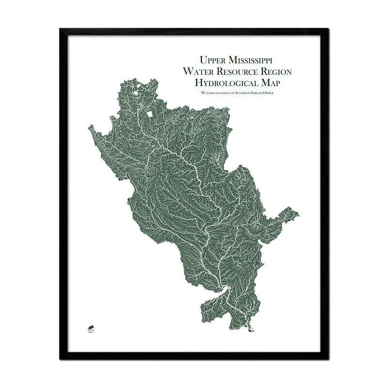 Upper Mississippi Regional Hydrological Map - Muir Way - Hydrology