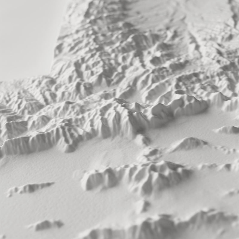 Utah 3D Raised Relief Map - Muir Way - 3D