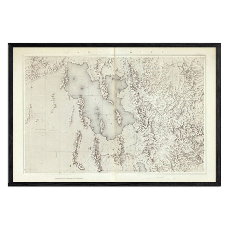 Utah Basin 1876 Topographic Map