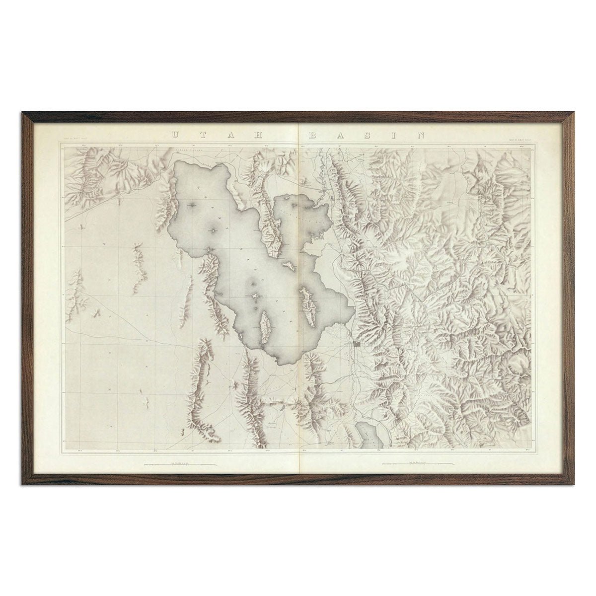 Utah Basin 1876 Topographic Map